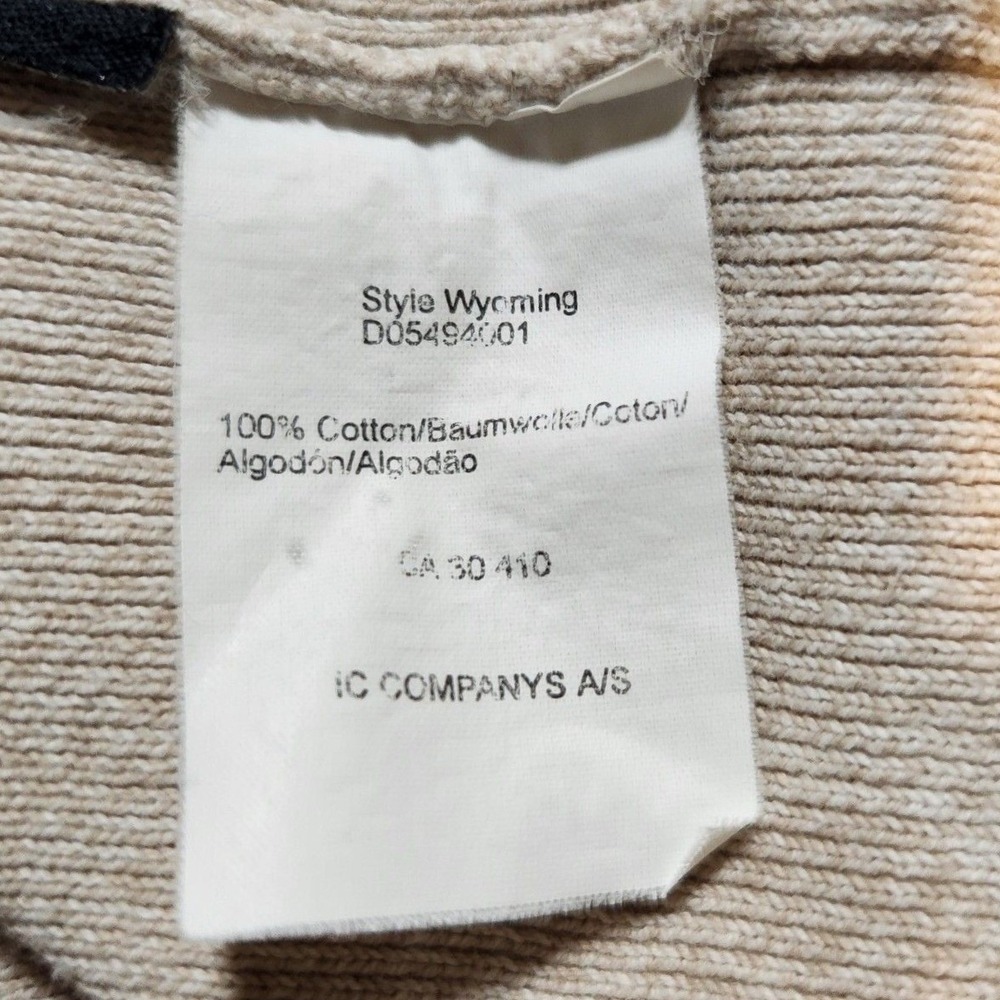 Matinique $128 XL Oatmeal Beige 100%‎ Cotton Full Zip Mock Neck Sweater Jacket - Picture 9 of 13